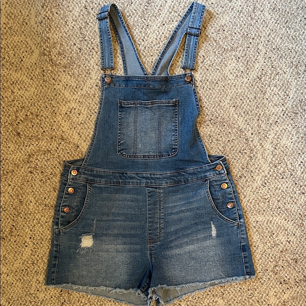 Denim Overall Shorts